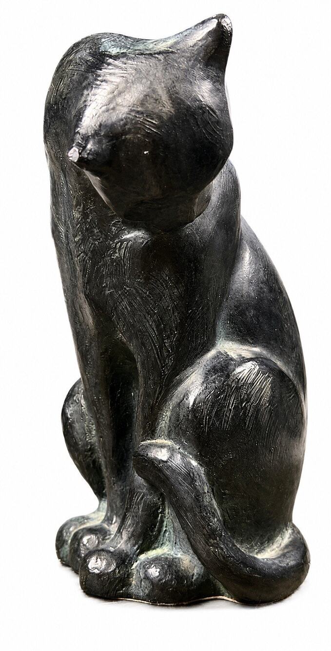 Vintage 1978 Austin Productions Feline Study Cat Sculpture MCM